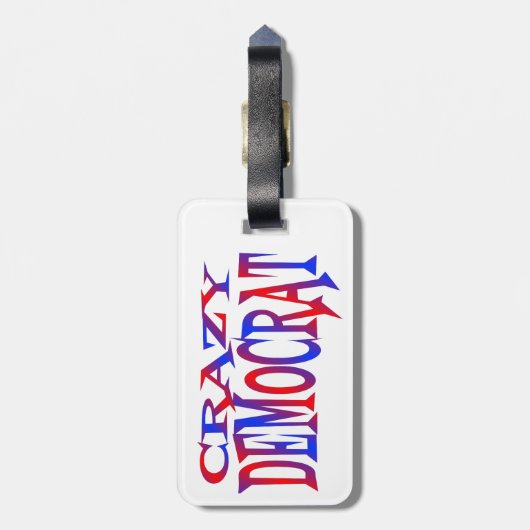 gestoorde democraat bagagelabel (Achterkant verticaal)