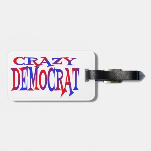 gestoorde democraat bagagelabel (Achterkant horizontaal)