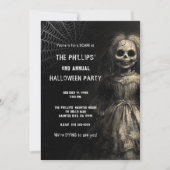 Gestoorde pop Halloween kostuum feest Kaart (Voorkant)