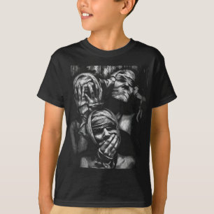Gestoorde Schaduwen: Abstracte Gezichten T-shirt