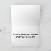 GESTOPT DOOR DE COP HAPPY 16th BIRTHDAY Kaart (Binnen)
