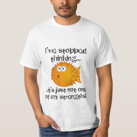 Gestopt met denken - grappige uitspraken t-shirt (Voorkant)