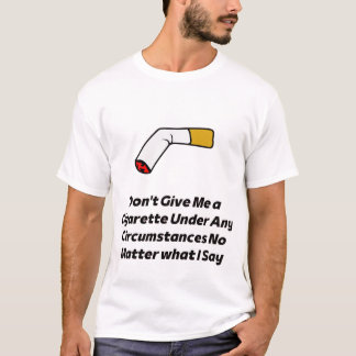 gestopt met roken gebroken Cigarette grappig T-shirt