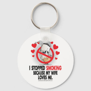 Gestopt roken vrouw sleutelhanger