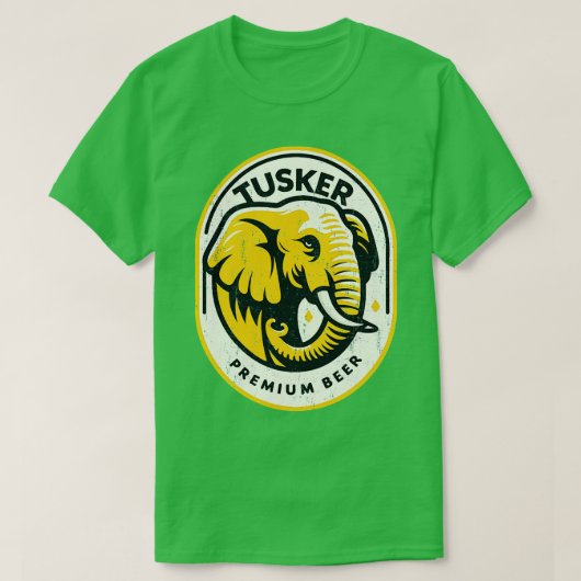 gestopte brouwerij Tusker Premium Beer T-shirt (Design voorkant)
