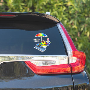Gestopte kip, populair ontwerp, sticker