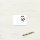 Gestopte kip post-it® notes (Op bureau)