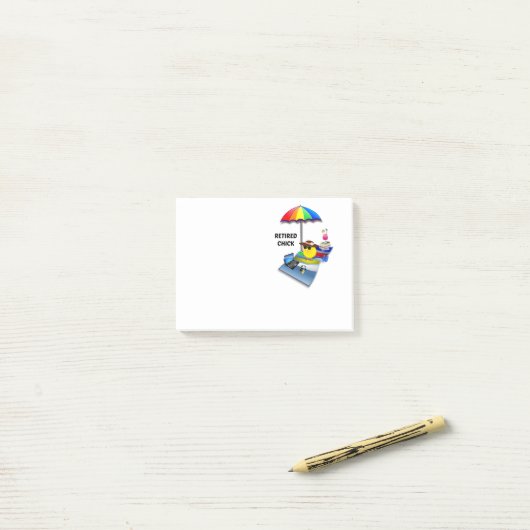 Gestopte kip post-it® notes (Op bureau)