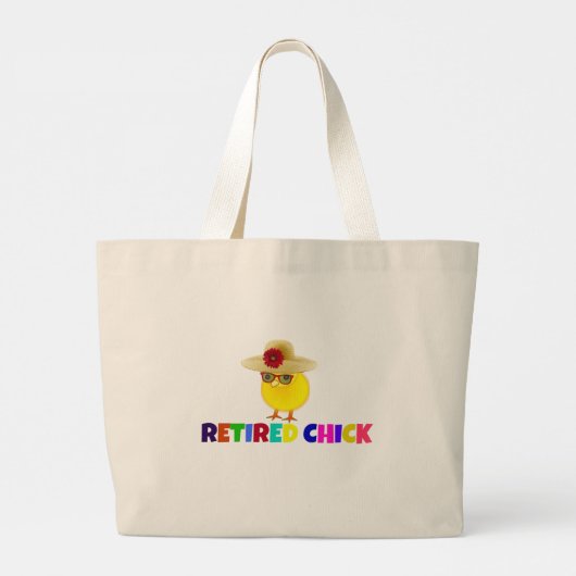 Gestopte kip, zo schattig. grote tote bag (Achterkant)