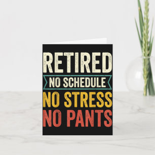 Gestopte schema stress ontspanning grappige pensio kaart