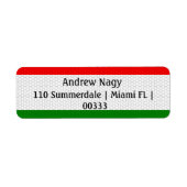 Gestormd label Marktretouradres Hongarije (Voorkant)