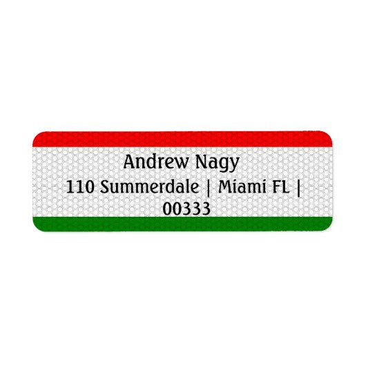 Gestormd label Marktretouradres Hongarije (Voorkant)