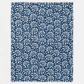 Gestormd Plant Patroon 020818 - Wit op #002750 Fleece Deken (Voorkant)