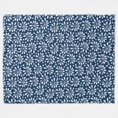 Gestormd Plant Patroon 020818 - Wit op #002750 Fleece Deken (Voorkant (Horizontaal))