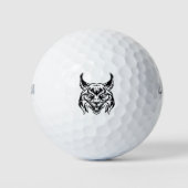 Gestormd portret van Bobcat Golfballen (Voorkant)