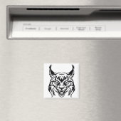 Gestormd portret van Bobcat Magneet (Insitu (Vaatwasser))