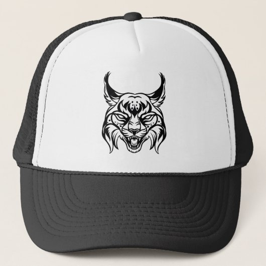 Gestormd portret van Bobcat Trucker Pet (Voorkant)