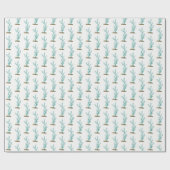  gestormd Zee koraal #4 Aqua Cadeaupapier (Vlak)