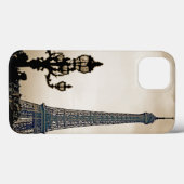 Gestormd zwart-wit afbeelding van de Eiffeltoren Case-Mate iPhone Case (Achterkant (horizontaal))