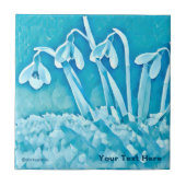 Gestormde blauwe sneeuwval tegeltje (Voorkant)