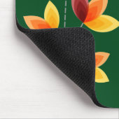 Gestormde bloemen - Donkergroen 02481c Muismat (Hoek)