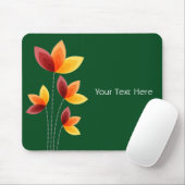 Gestormde bloemen - Donkergroen 02481c Muismat (Met muis)