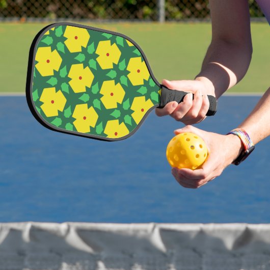 Gestormde bloemen pickleball paddle (Insitu)