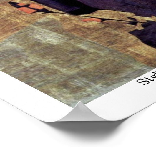 Gestormde bloemen poster (Hoek)