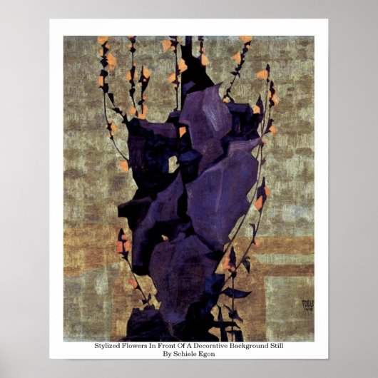 Gestormde bloemen poster (Voorkant)