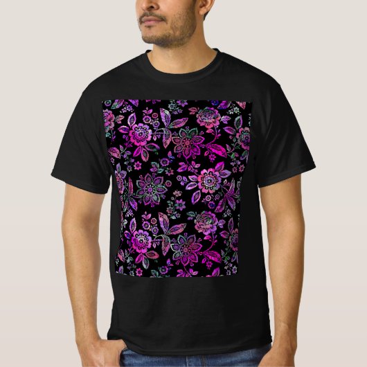 Gestormde bloemen t-shirt (Voorkant)