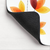 Gestormde bloemen - Wit Muismat (Hoek)