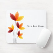 Gestormde bloemen - Wit Muismat (Met muis)