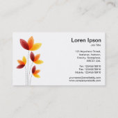 Gestormde bloemen - Wit Visitekaartje (Achterkant)