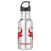 Gestormde bull aangepaste naam & tekstwaterflessen waterfles (Voorkant)