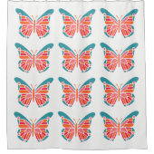 Gestormde Butterflies douchegordijn (Voorkant)
