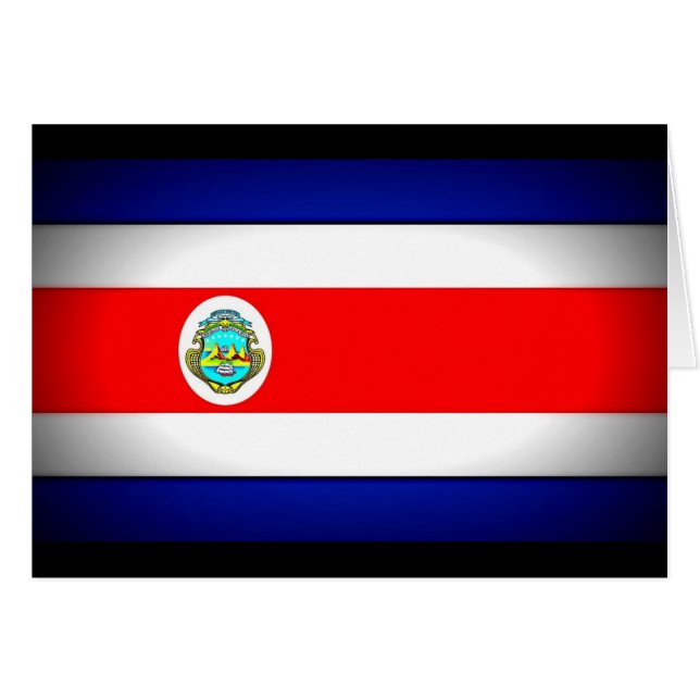 Gestormde Costa Rica-vlag (Voorkant Horizontaal)