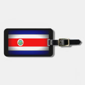Gestormde Costa Rica-vlag Bagagelabel (Voorkant horizontaal)