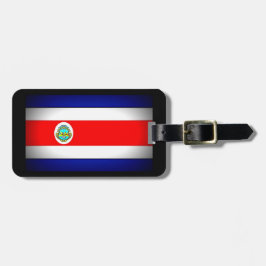 Gestormde Costa Rica-vlag Bagagelabel