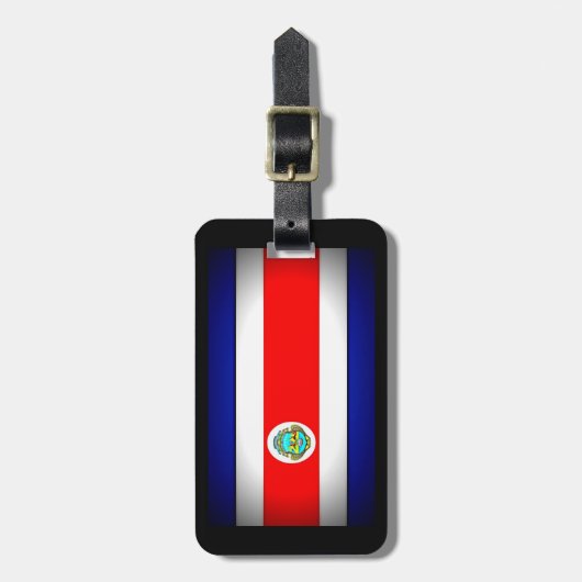 Gestormde Costa Rica-vlag Bagagelabel (Voorkant verticaal)