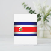 Gestormde Costa Rica-vlag Briefkaart (Staand voorkant)