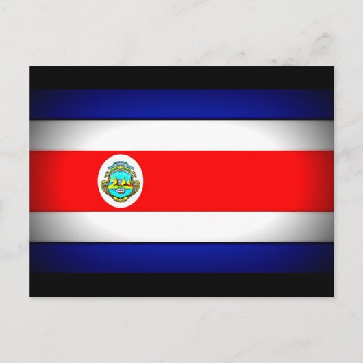 Gestormde Costa Rica-vlag Briefkaart (Voorkant)