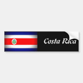 Gestormde Costa Rica-vlag Bumpersticker (Voorkant)