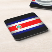 Gestormde Costa Rica-vlag Drankjes Onderzetter (Linkerzijde)