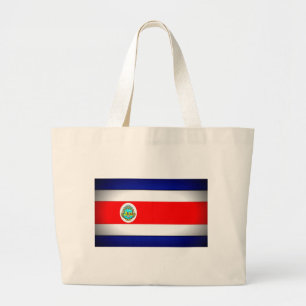 Gestormde Costa Rica-vlag Grote Tote Bag