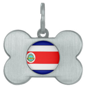 Gestormde Costa Rica-vlag Huisdieren Naamplaatje