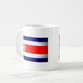 Gestormde Costa Rica-vlag Koffiemok (Voorkant links)