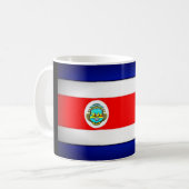 Gestormde Costa Rica-vlag Koffiemok (Voorkant links)