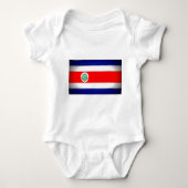 Gestormde Costa Rica-vlag Romper (Voorkant)