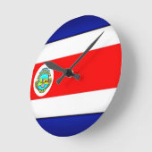 Gestormde Costa Rica-vlag Ronde Klok (Hoek)