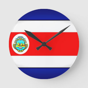 Gestormde Costa Rica-vlag Ronde Klok